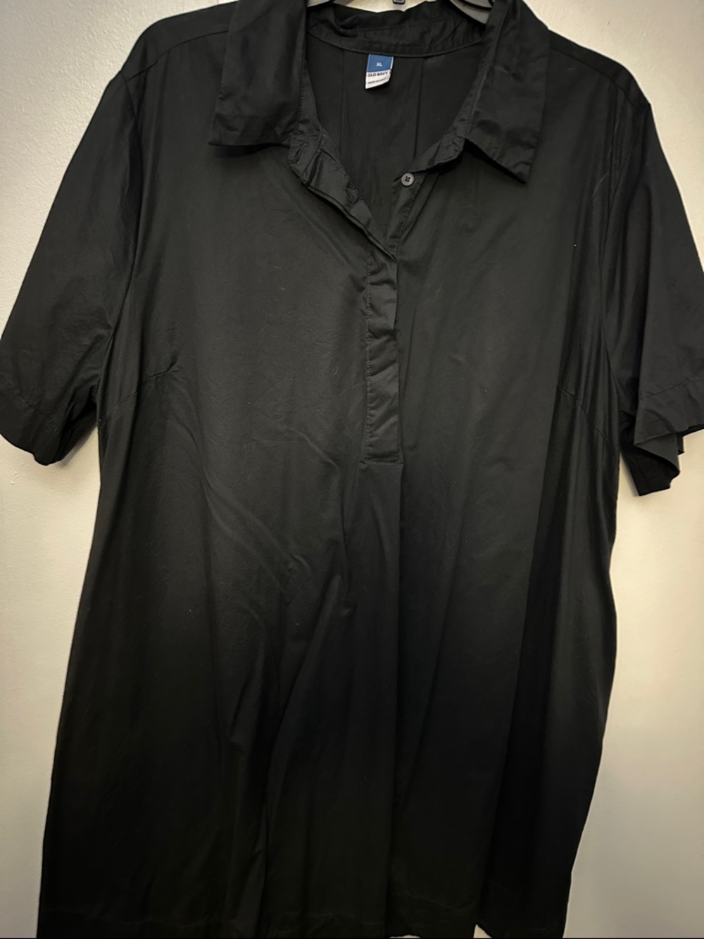Old Navy Black Short-Sleeve Polo Dress